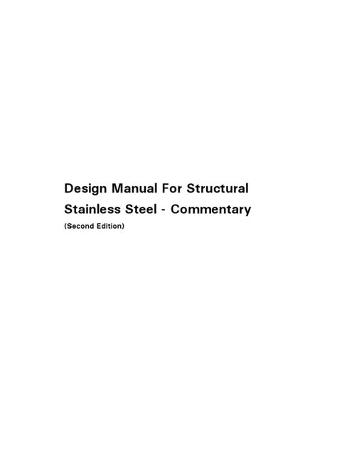 Design manual for structural stainless steel commentary. - Caterpillar 950b 950e wheel loader service manual.